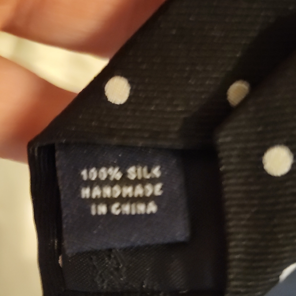 American Living Black and White Polka Dot Tie - Picture 4 of 4
